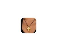 KummerSaprk Chunky Cross Necklace for Women Gold Charm Rope Necklace with Pendant Rhinestone Cross Necklace Chunky Necklaces for Women Trendy Statement Layered Jewelry Gift, Alloy, no gemstone