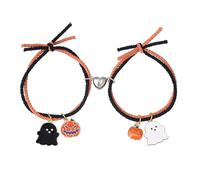 KummerSaprk Halloween Bracelets Halloween Charms Bracelet Boo Basket Stuffers for Women Pumpkin Bracelet Friend Ship Bracelets Halloween Jewelry Gifts for Women, Adjustable, Alloy, no gemstone