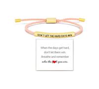 KummerSaprk Remember Who The F You Are Bracelet Dont Let The Hard Days Win Bracelet Motivational Bracelets for Women Braided String Inspirational Gifts, Alloy, no gemstone