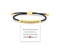 KummerSaprk Remember Who The F You Are Bracelet Dont Let The Hard Days Win Bracelet Motivational Bracelets for Women Braided String Inspirational Gifts, Alloy, no gemstone