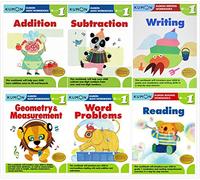 Kumon Grade 1 Complete Set (6 Workbooks) - Addition, Subtraction, Geometry&Measurement, Word Problems, Reading, Writing