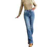 kumosaga Holy Grail Tummy Control Bootcut Jeans, Judy Blue Bootcut Jeans, Women's High Waisted Jeans Stretchy (Color : Blue Standard, Size : S)