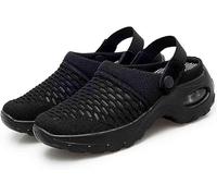 kumosaga Women's Orthopedic Clogs with Air Cushion Support to Reduce Back and Knee Pressure Lightweight Beach Shoes Outdoor Slippers Walking Shoes (Color : Black, Size : 39)