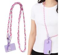 KUMSODE Mobile Phone Chain Universal for Hanging, Sturdy Mobile Phone Strap for Holiday, Outdoor, Travel, Phone Lanyard with Robust Hooks, Compatible with All Smartphones