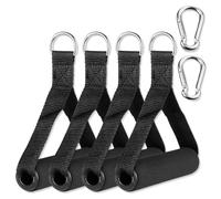 KUMSODE One-Handed Grip for Fitness Bands Set, Ideal for Workout on the Pulley, Cable Pull Station or Power Tower, Exercise (6-Piece Set)