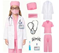 KumSoomliy Doctors Set for Career Day Kids Doctor Playsets Pink 5-6Y,120
