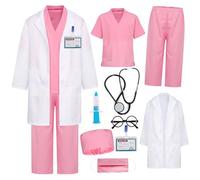 KumSoomliy Doctors Set for Kids Science Costume for Kids Toddler Dress Up Nurse Costume Doctor Lab Outfits Age 3-4Y