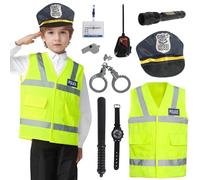KumSoomliy Kids Police Costume Role Play Superman Costume for Boys Children Toys for Halloween Kids Fancy Dress for One Size