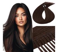 Kun Na I Tip Hair Extensions 50 Strands Pre Bonded Stick Tip Keratin Real Remy Human Hair Extension Straight (#2, 18 inch)