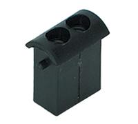 Kun replacement shoulder rest - insert for foot rest - double hole - black - suitable for Kun Super