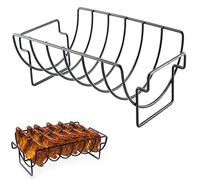 KUNANG BBQ Rib Racks for Smoking & Roasting - Dual Purpose for Smoker, Oven & Grill