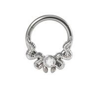 KUNASSHIR 16G Snake Septum Clicker Helix Earrings Cartilage Hoops Surgical Steel 316L Daith Piercing Jewelry Upper Lobe Piercings for Women, Stainless Steel, no gemstone