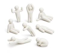 KUNBBEUR Chameleon Figures Set of 8, 3D Printed Paintable Miniatures Multiple Poses, Unpainted White PLA Collectible Desk Decor Toys for DIY Art Craft, Family Hiding Games & Home Decoration