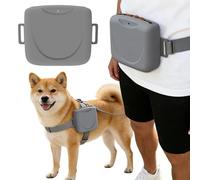 KUNBBEUR Silicone Dog Treat Pouch, Portable Dog Training Treat Bag with Magnetic Closure, Hands-Free Waist Clip, Lightweight Pet Food Snack Carrier for Walking, Outdoor & Obedience