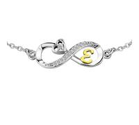 KunBead Gold Letter E Initial Infinity Heart Stainless Steel Birthday Bracelets for Mom Daughter Grandma Nana Auntie Wife Sister Best Friend Granddaughter