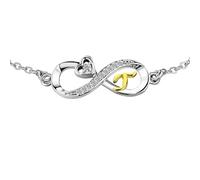 KunBead Gold Letter T Initial Infinity Heart Stainless Steel Birthday Bracelets for Mom Daughter Grandma Nana Auntie Wife Sister Best Friend Granddaughter