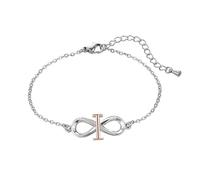 KunBead Infinity Initial I Letter Bracelet Rose Gold Alphabet Love Bracelets Stainless Steel Adjustable Birthday Bracelet