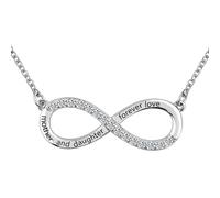KunBead Infinity Mothers Day Mother and Daughter Forever Love Birthday Charm Pendant Necklace for Women