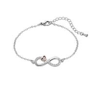 KunBead Infinity Rose Gold Heart Stainless Steel Birthday Bracelets for Mum Daughter Grandma Nana Auntie Wife Sister Best Friend Granddaughter
