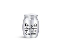 KunBead Jewelry Always In My Heart Small Cremation Urns for Ashes Holder Mini Keepsake Memorial Love Dog Cat Pet Ashes Urn