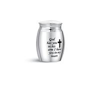 KunBead Jewelry Cross Small Cremation Urns for Human Ashes Adult Holder Urn Mini Keepsake Decorative Memorial