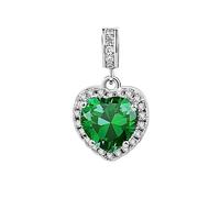 KunBead Jewelry Dangle May Birthstone Love Heart Birthday Charms Compatible with Pandora Charm Bracelet Necklace