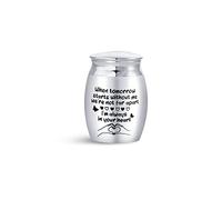 KunBead Jewelry Heart Butterfly Small Cremation Urns for Cat Pet Ashes Adult Holder Urn Mini Keepsake Decorative Memorial