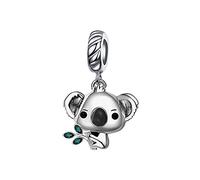 KunBead Jewelry Love Koala Animal Birthday Dangle Charms Compatible with Pandora Bracelets Necklace for Women