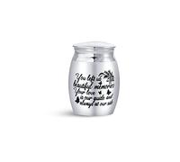 KunBead Jewelry Rose Flower Butterfly Mini Small Cremation Urns for Human Ashes Adult Holder Urn Mini Keepsake Decorative Memorial of Mother