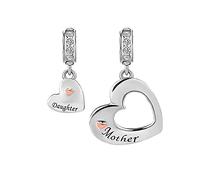 KunBead Jewelry Women Girls Mother and Daughter Nomination Bead Dangle Charms for Bracelets