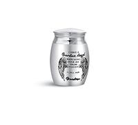 KunBead Jewelry Women Men Small Mini Urn for Ashes Guardian Angel Wing Grandma Family Human Cremation Memorial Keepsake