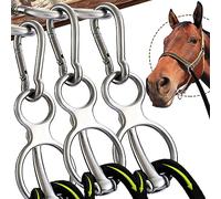 KUNBEIEN 3PCS Horse Tie Ring, Safe Tie Horse Supplies, Humane Way Tie Ring, Magnetic Ring for Tying and Retracting, Helps Horse Pull Back and Releases Stress from The Horse