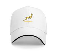 Kunbeqas Unisex Baseball Cap South Africa National Rugby Union Summer Cotton Golf Cap Men Adjustable Baseball Caps White