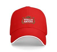 Kunbeqas Unisex Baseball Cap Stella Stella Summer Cotton Golf Cap Men Adjustable Baseball Caps Red