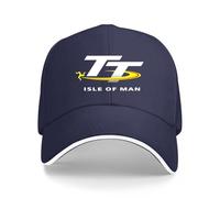 Kunbeqas Unisex Baseball Cap TT Race Summer Cotton Golf Cap Men Adjustable Baseball Caps Navy Blue