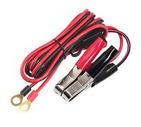 KUNCAN Heavy Duty Battery Cable with Alligator Clips & O-Ring Terminals - 2 Pin Lug Wire for Car, Motorcycle, Solar, Marine 12V/24V, 6FT 16AWG