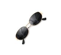 kunchu Polarised sunglasses womens Black Rectangular Retro Classic Vintage-Minimalist Black