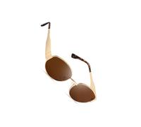 kunchu Polarised sunglasses womens Black Rectangular Retro Classic Vintage-Walnut brown