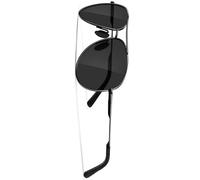 kunchu Sunglasses For Mens Vintage Oval Retro Polarised UV400 Protection Trendy-Black Framed Dark Gray Sheet