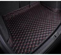 KUNCKN Car Rear Boot Leather Mat for Audi RS4 B9 Avant 2017 2018 2019 2020 2021,Anti-Scratch Anti-Slip Waterproof Protector Boot Floor Mats Interior Accessories,A/Black-Red