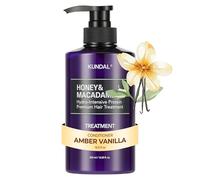 [KUNDAL] Protein Treatment 500ml (Amber Vanilla) | 16.9 Fl Oz, Korean Hair Care Damage Repair, Deep Hydration, Long Lasting Fragrance, with Honey, Argan Oil, Macadamia Oil