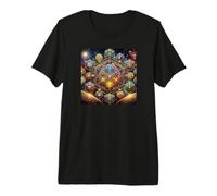 Kundalini Energy with Metatron's Cube Earth Sacred Geometry Premium T-Shirt