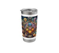 Kundalini Energy with Metatron's Cube Earth Sacred Geometry Stainless Steel Insulated Tumbler