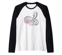 Kundalini Snake with Infinity Symbol Yoga Lotus with Cobra Raglan Baseball Tee