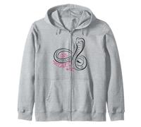 Kundalini Snake with Infinity Symbol Yoga Lotus with Cobra Zip Hoodie