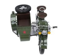 KunEchevyr Vintage Trike Motorcycle Model, Metal Three - Wheel Sidecar Motorcycle Statue, Retro Desktop Decor for Office Living Room Study, Handcrafted Iron Sculpture with Realistic Details (Green)