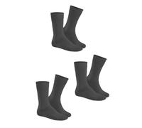 KUNERT Hudson Simply³ Unisex Socks Pack of 3 Soft, Grey mel. 0550, 43-46