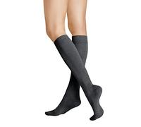KUNERT Women's Relax Cotton Ksd Knee High Socks, 100 denier, Grey-Mel, 39-42