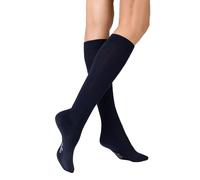 KUNERT Women's Liz Wärmend Knit Knee high Socks, Cotton, Marine 0360, 35-38