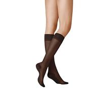 KUNERT Women's Cotton Sole 20 Skin-Friendly Knee-High Socks, 20 DEN, Black 0500, 39-42